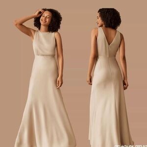 Beige bridesmaid dress size S